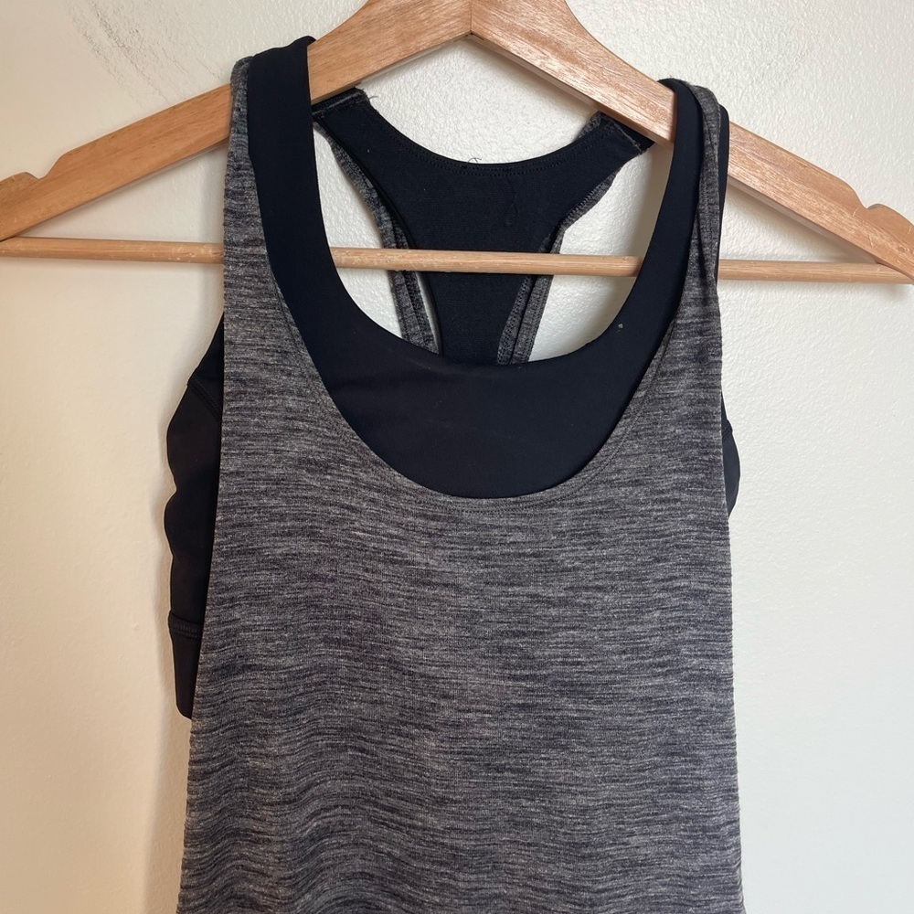 Lululemon Twist and Toil Tank Heathered Black / Black - Picture 7 of 11